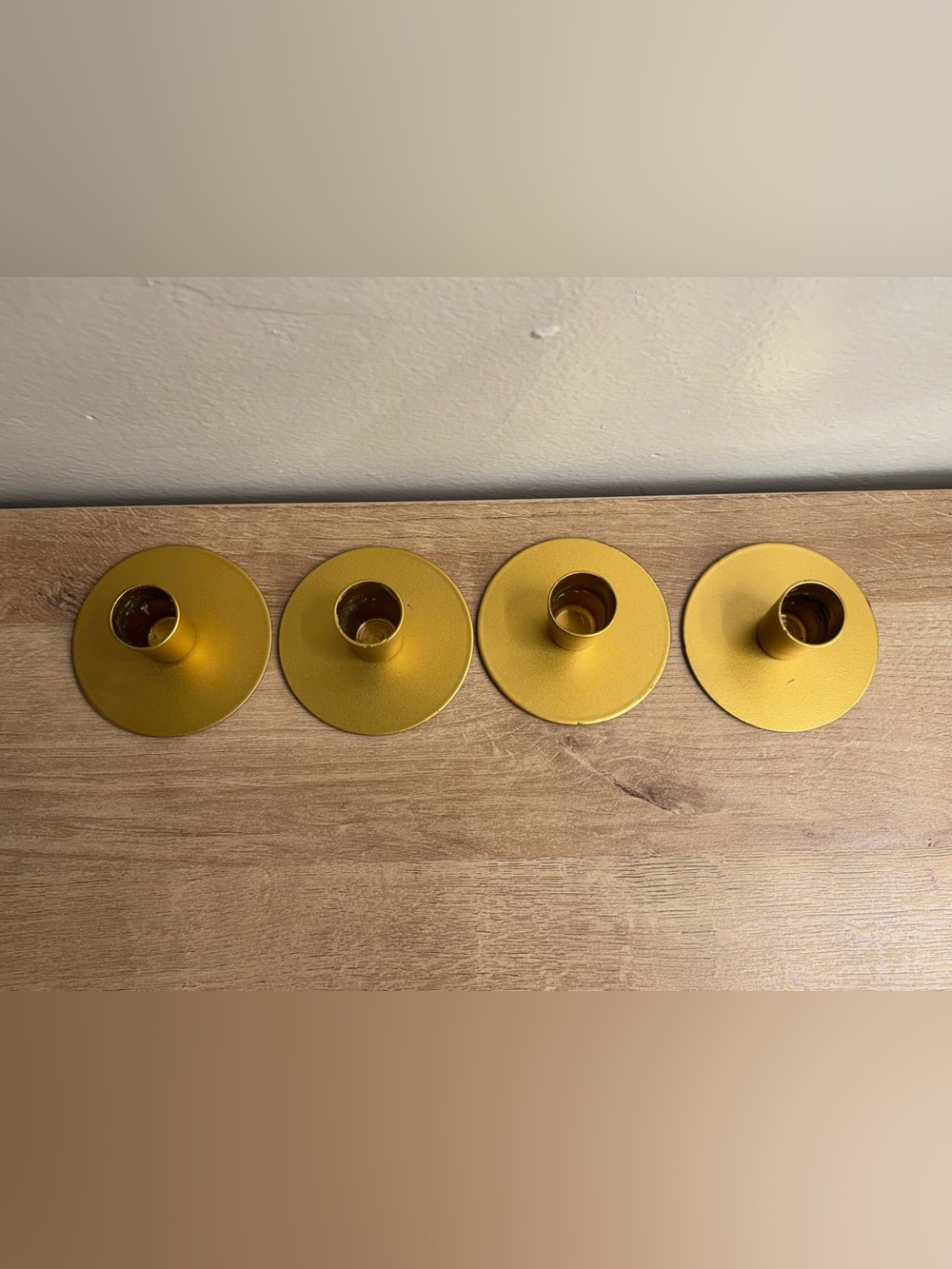 Room Essentials 4pk Taper Candle Holders in Gold - Picture 3 of 4